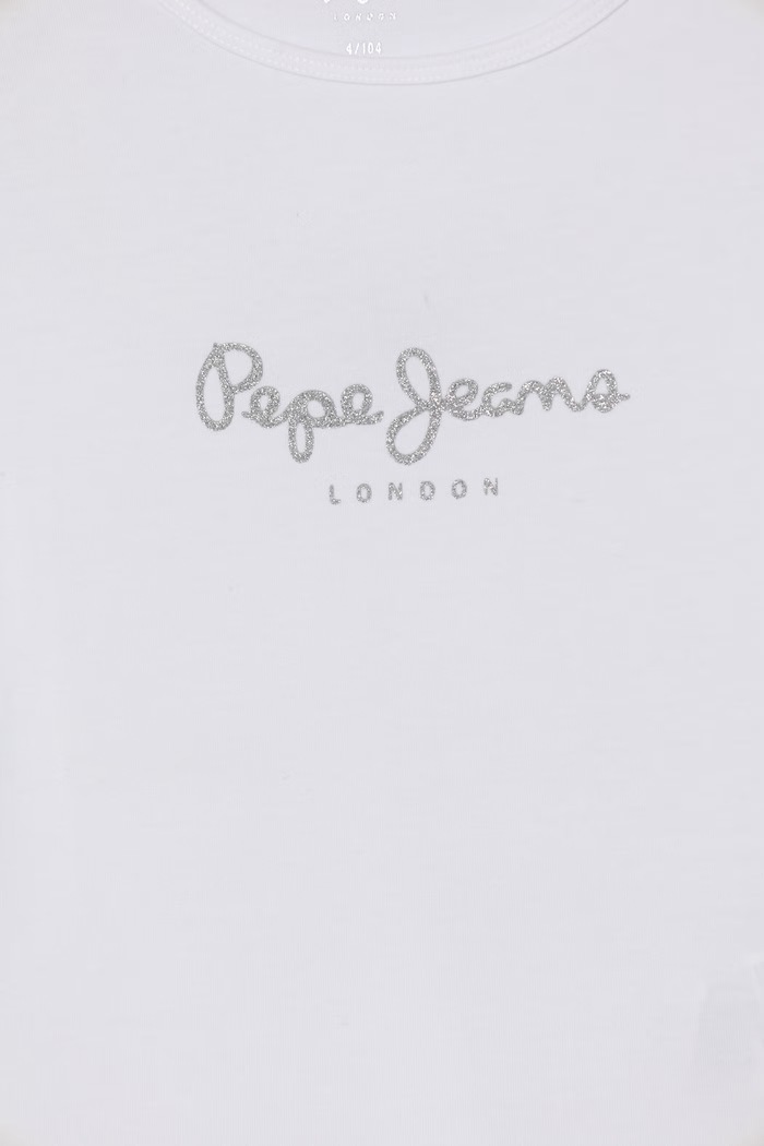 Dievča Detské tričko s dlhým rukávom Pepe Jeans Hana PG501364 biela