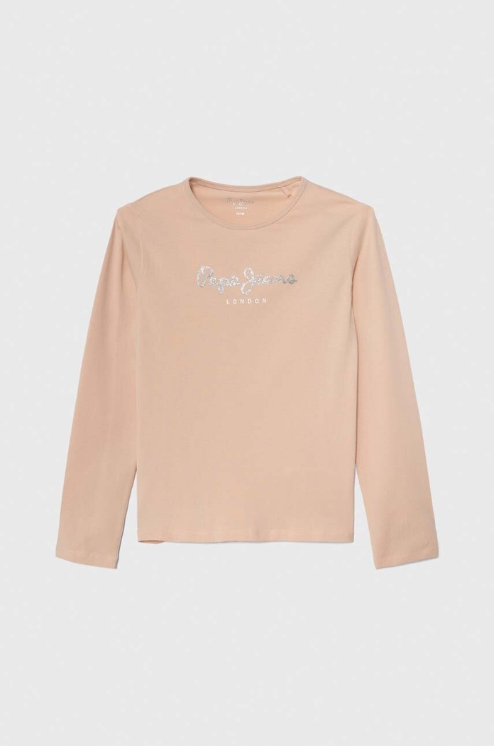 Детский лонгслив Pepe Jeans с эластаном розовый PG501364