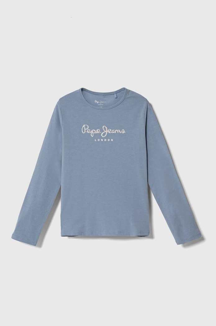 Pepe Jeans longsleeve dziecięcy z elastanem niebieski PG501364