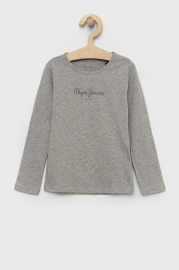 Pepe Jeans longsleeve dziecięcy Hana z elastanem szary PG501364