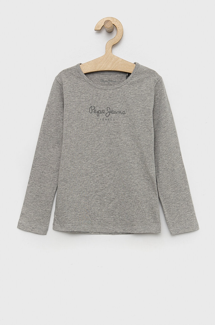 Pepe Jeans longsleeve dziecięcy Hana z elastanem szary PG501364