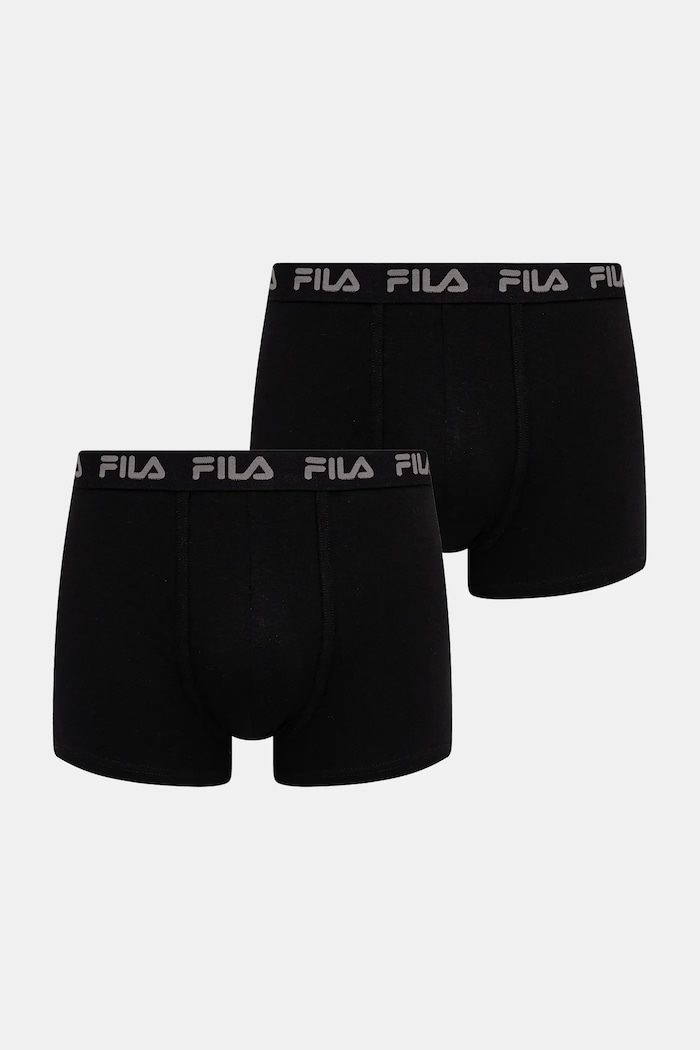 Fila прилепнали боксерки мъжки с памук 2 броя трикотаж черен FU5004/2