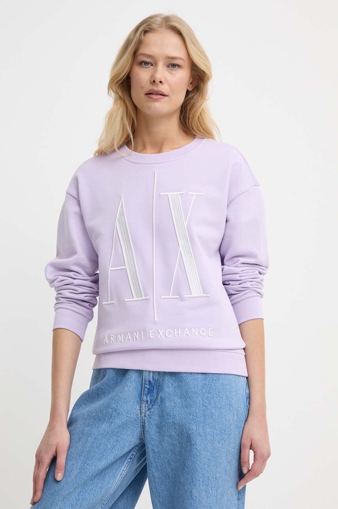 Armani Exchange bluza fioletowy 8NYM02.YJ68Z.NOS