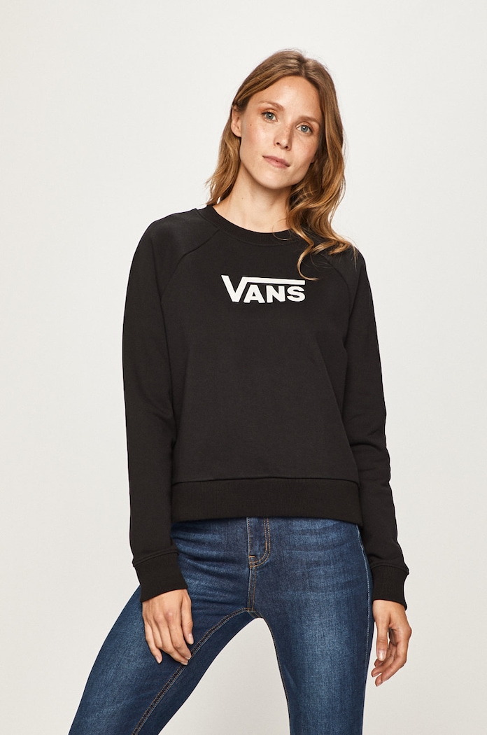 Vans μπλούζα στάμπα μαύρο VN0A47THBLK1