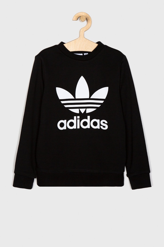 adidas Originals - Dětská mikina 128-164 cm ED7797 bez kapuce černá ED7797