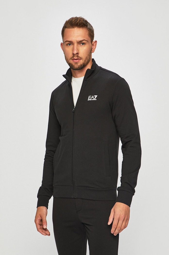 Mikina EA7 Emporio Armani bez kapuce černá PJ05Z.8NPM01