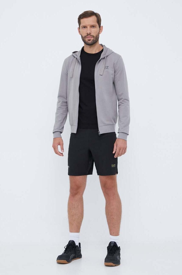 EA7 Emporio Armani bluza bawełniana PJ05Z.8NPM03 szary SS24