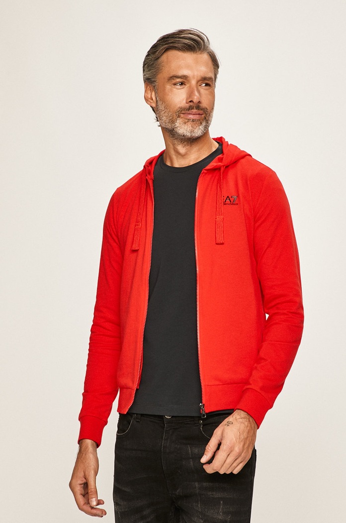 Mikina EA7 Emporio Armani potisk červená PJ05Z.8NPM03