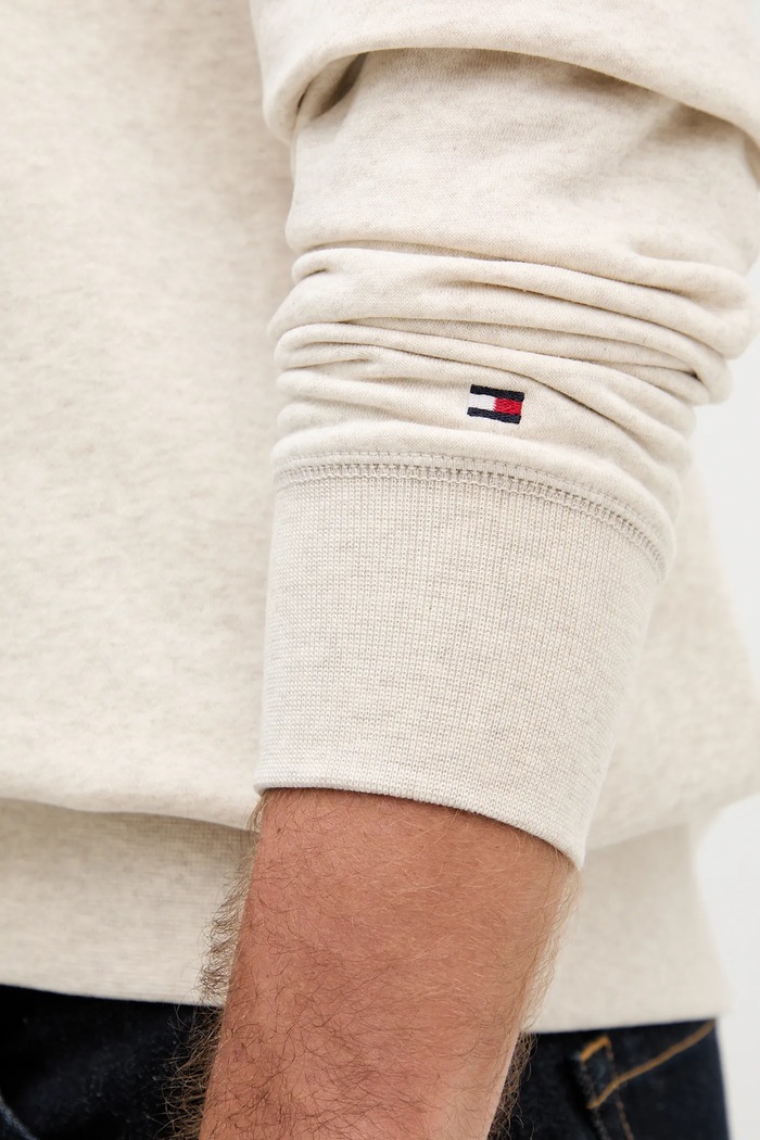 Tommy Hilfiger mikina pánska s bavlnou béžová MW0MW11596