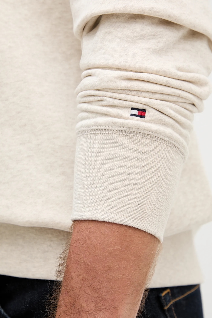 Tommy Hilfiger mikina pánska s bavlnou béžová MW0MW11596