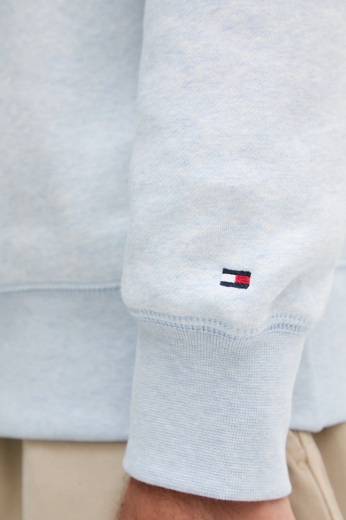 Tommy Hilfiger hanorac bărbătesc cu bumbac albastru MW0MW11596