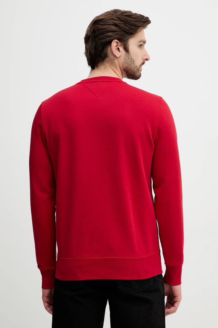 Îmbrăcăminte Tommy Hilfiger hanorac bărbătesc cu bumbac MW0MW11596 rosu