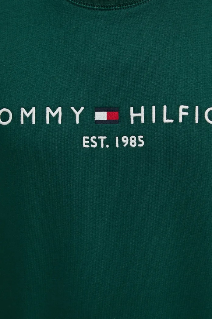 Μπλούζα ανδρική με βαμβάκι Tommy Hilfiger πράσινο MW0MW11596