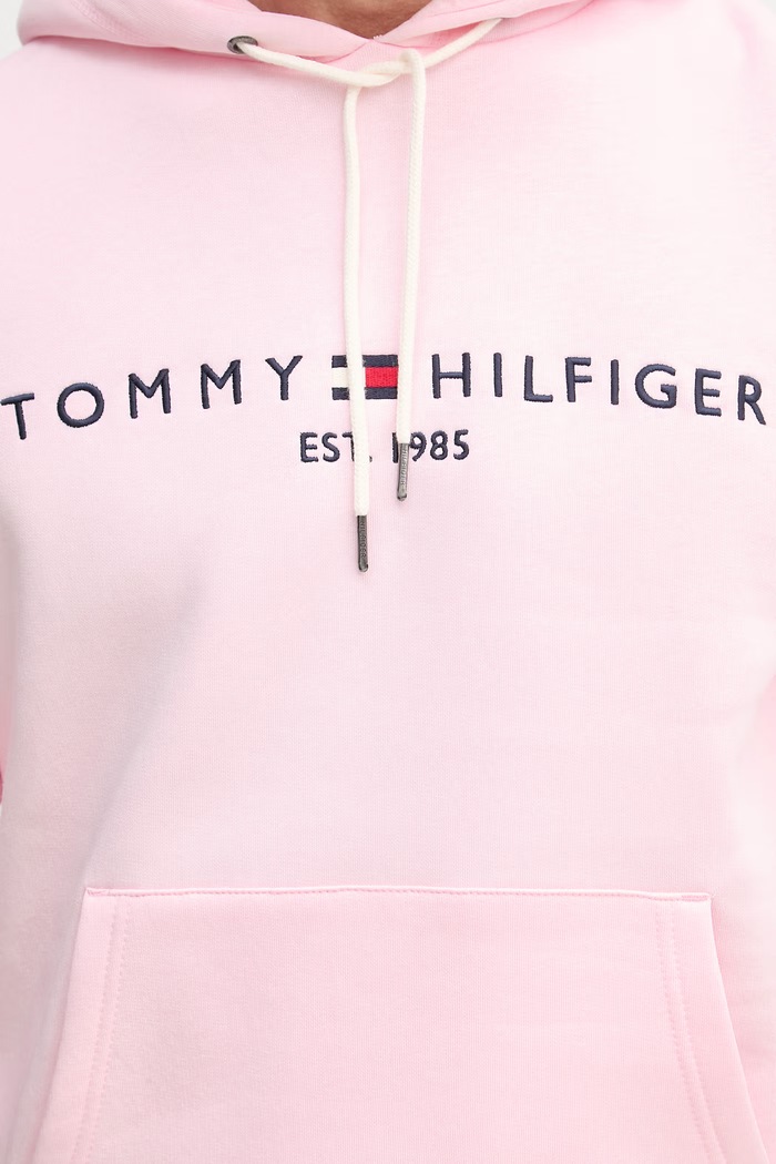 Tommy Hilfiger mikina s kapucňou pánska s bavlnou MW0MW11599 ružová