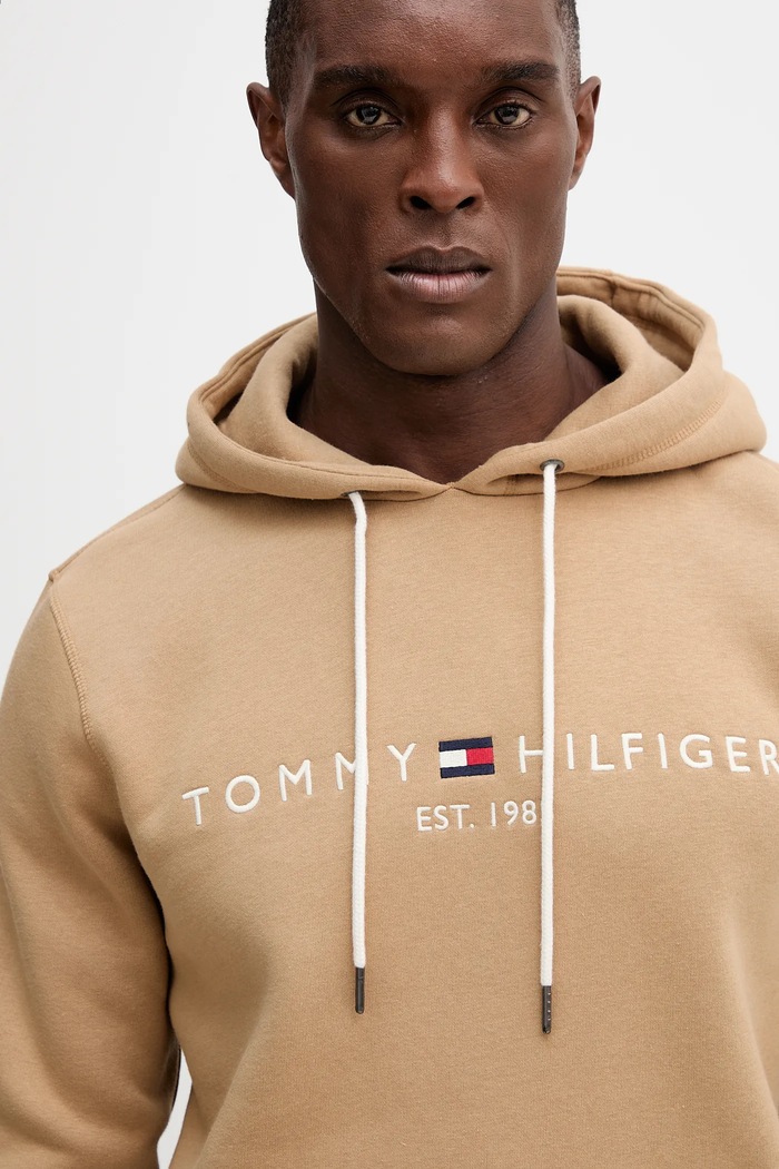 Tommy Hilfiger mikina s kapucňou pánska s bavlnou zelená MW0MW11599
