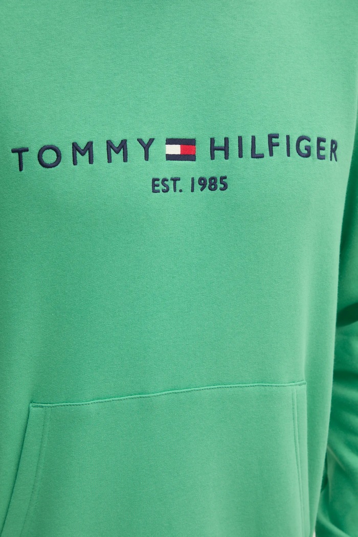 Tommy Hilfiger mikina s kapucňou pánska s bavlnou MW0MW11599 zelená