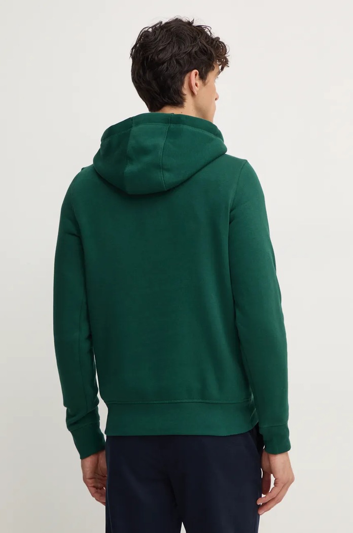 Odzież Tommy Hilfiger bluza z kapturem męska z bawełną MW0MW11599 zielony