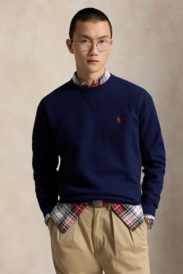 Mikina Polo Ralph Lauren bez kapuce námořnická modř 710766772003