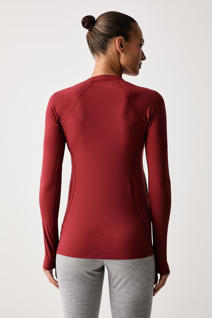 Odzież Columbia Longsleeve funkcyjny damski Midweight Stretch 1639021 czerwony
