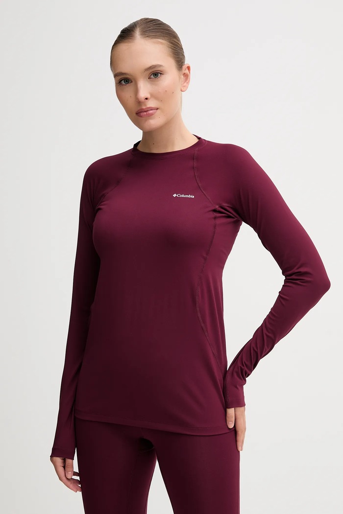 Columbia longsleeve funcțional Sporturi de iarnă burgundia 1639021