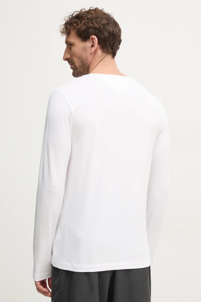 Odzież Tommy Hilfiger longsleeve MW0MW10804 biały