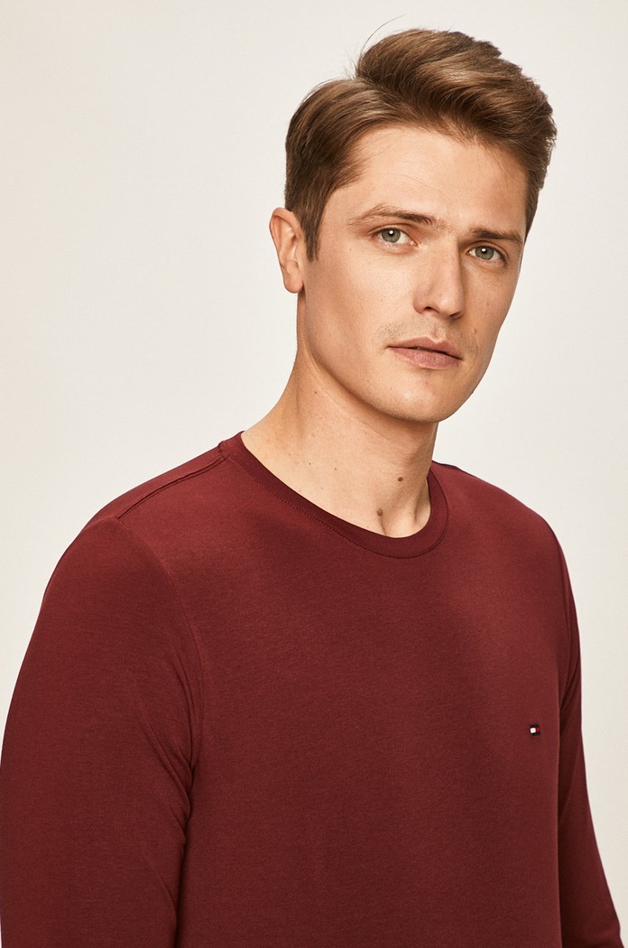 Tommy Hilfiger longsleeve bordowy MW0MW10804