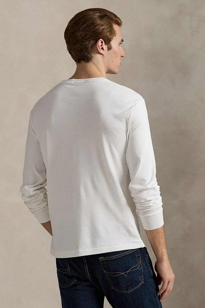Polo Ralph Lauren - Pánske tričko s dlhým rukávom 710760121002 biela AW19