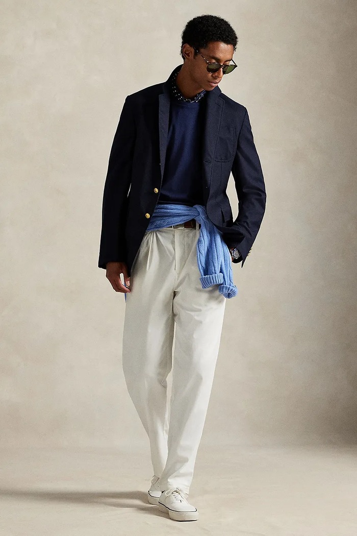 Oblečenie Polo Ralph Lauren - Pánske tričko s dlhým rukávom 710760121003 tmavomodrá