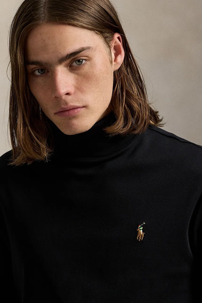 Polo Ralph Lauren - Longsleeve 710760126001 bawełna czarny 710760126001