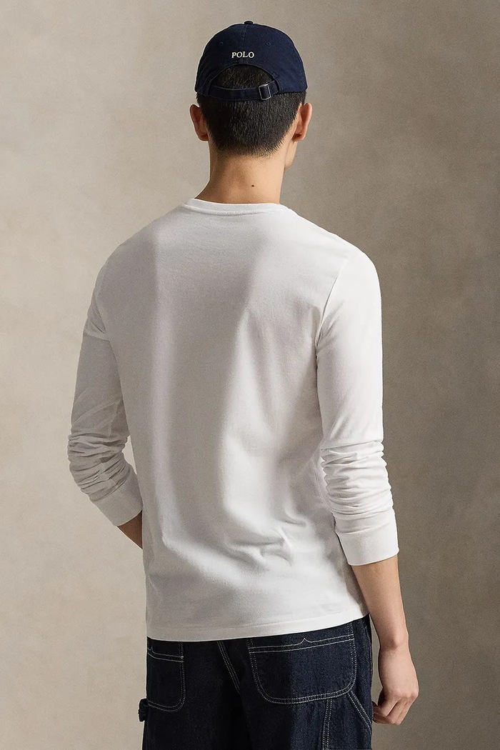 Polo Ralph Lauren - Pánske tričko s dlhým rukávom 710671468004 biela AW25