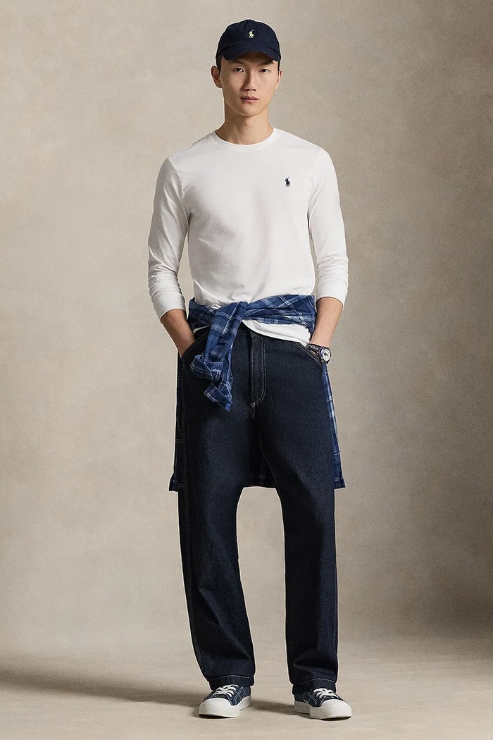 Oblečenie Polo Ralph Lauren - Pánske tričko s dlhým rukávom 710671468004 biela