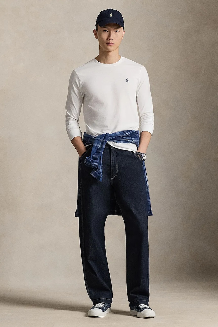 Oblečenie Polo Ralph Lauren - Pánske tričko s dlhým rukávom 710671468004 biela