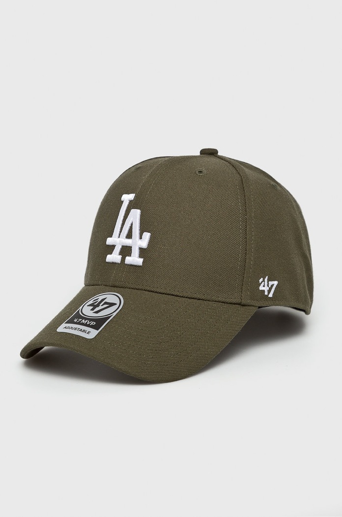47 brand - Čiapka MLB Los Angeles Dodgers zelená B.MVPSP12WBP.SWB