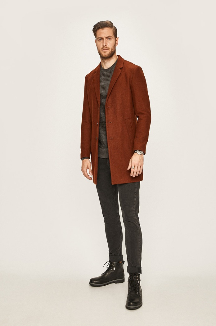 Jack & Jones - Płaszcz 12154382 brązowy AA00