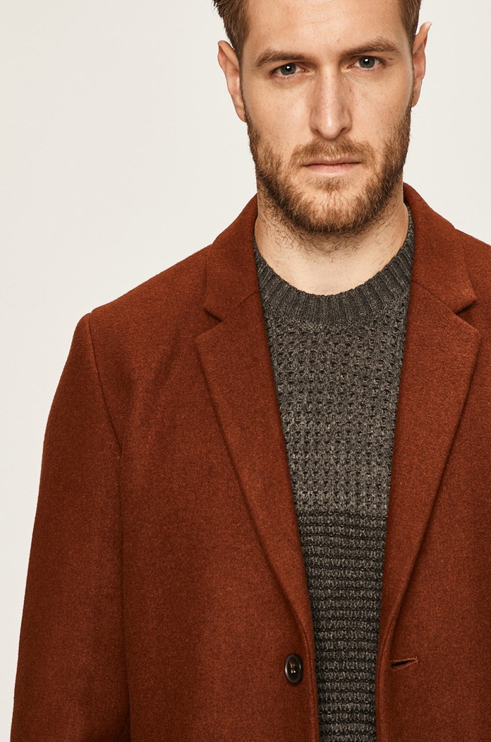 Jack & Jones - Płaszcz brązowy 12154382