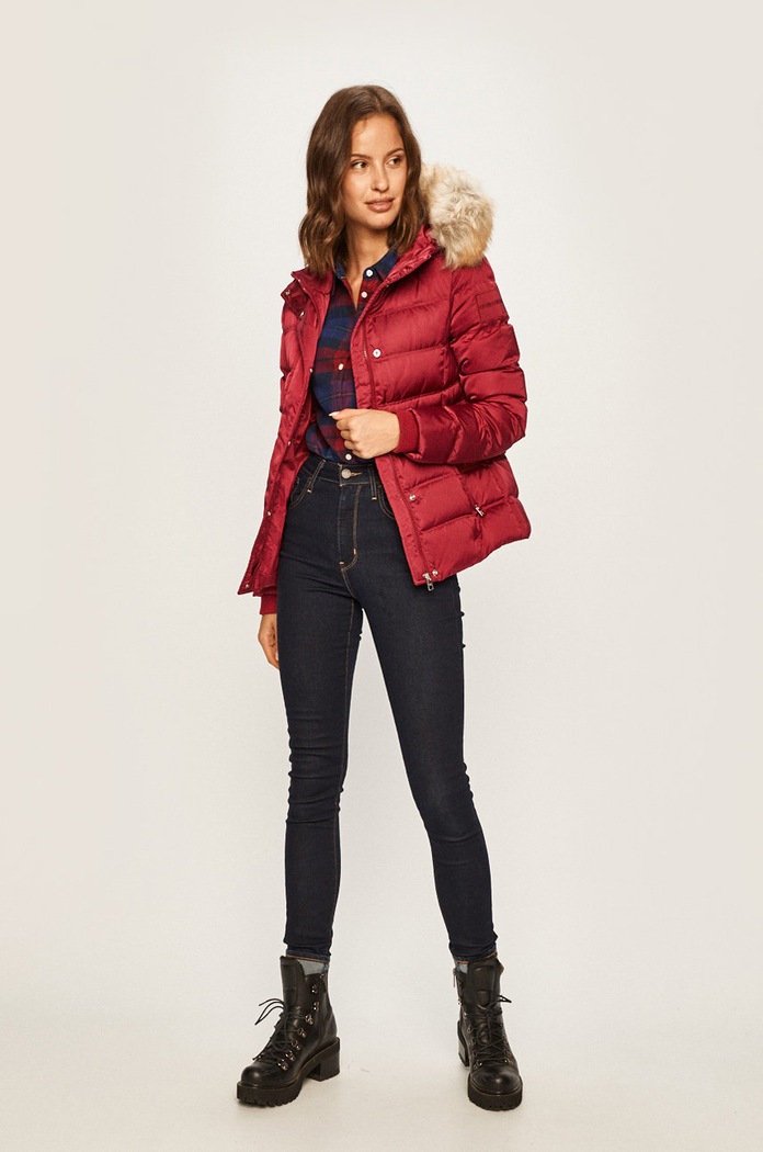 Calvin Klein Jeans - Bunda J20J211541 burgundské AW19