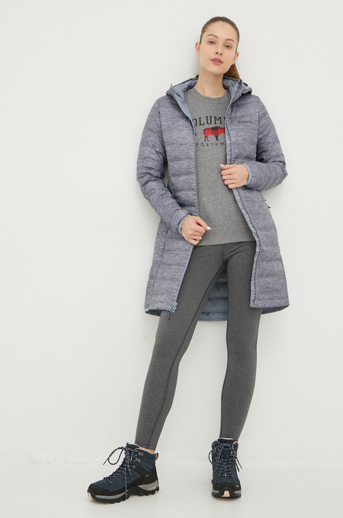 Columbia kurtka sportowa puchowa Lake 1859672 szary AW22