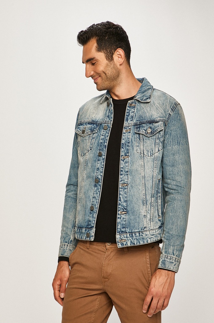 Only & Sons - Rifľová bunda modrá 22013597