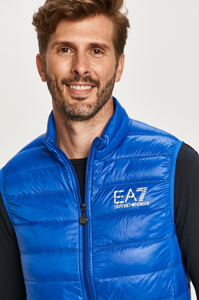 EA7 Emporio Armani bezrękawnik puchowy PN29Z.8NPQ01 niebieski SS24