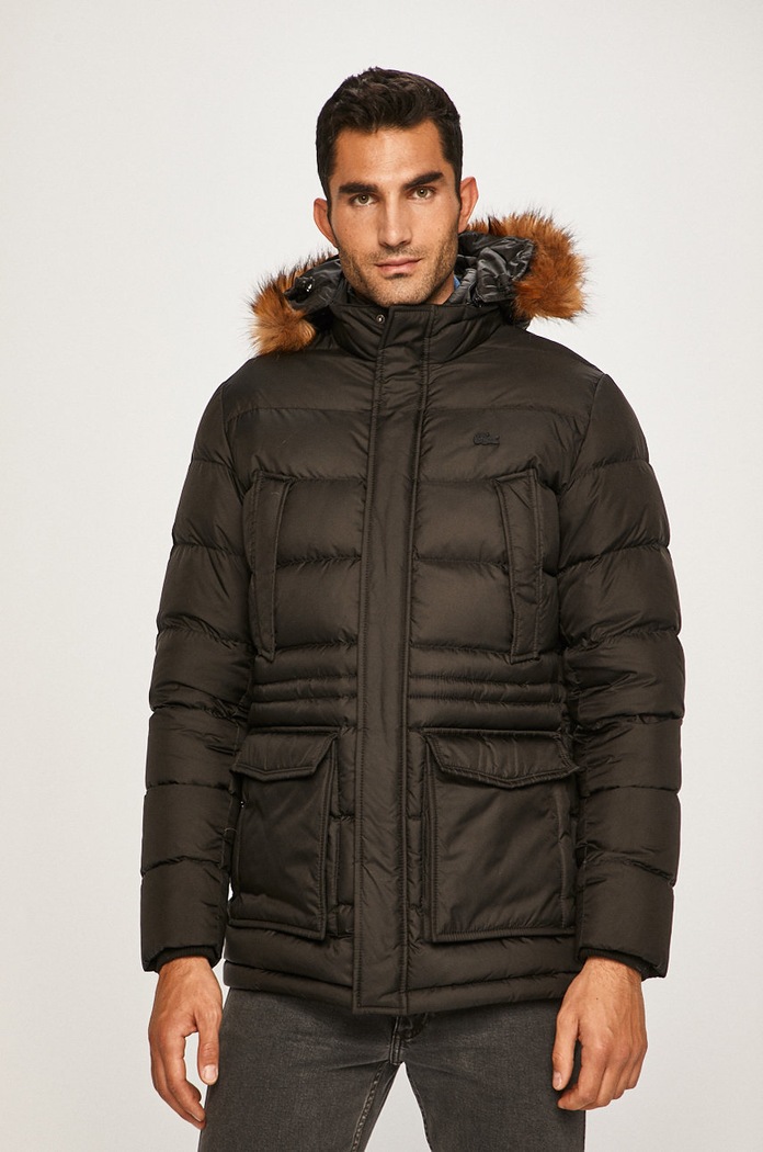 Lacoste - Páperová bunda zateplené čierna BH2091