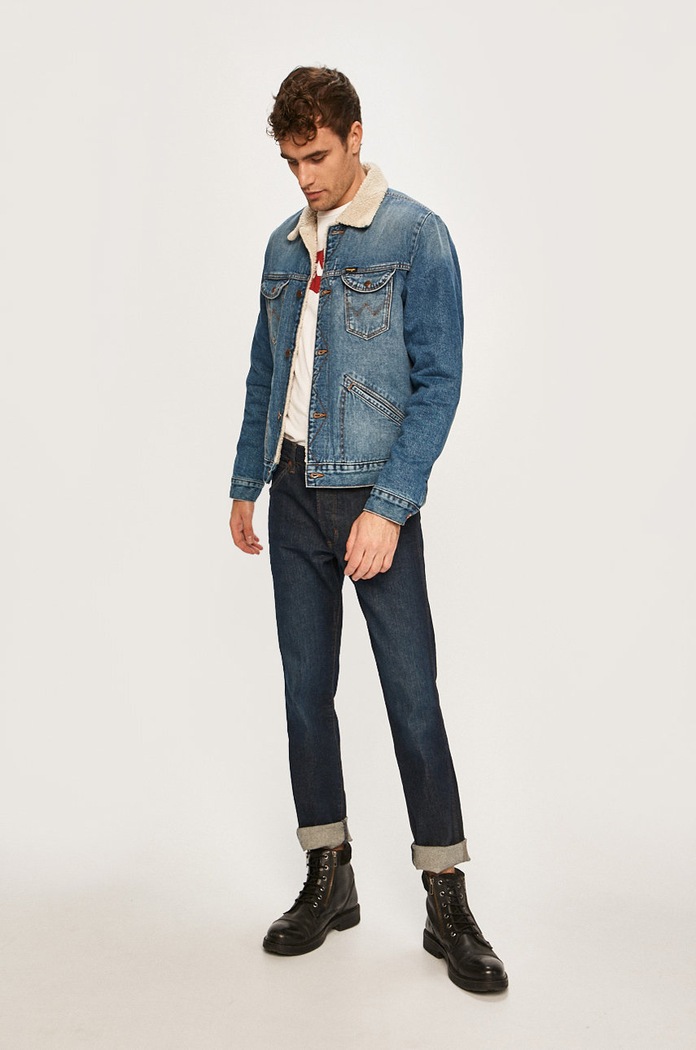 Wrangler geacă din denim W4MSUG10K albastru AA00