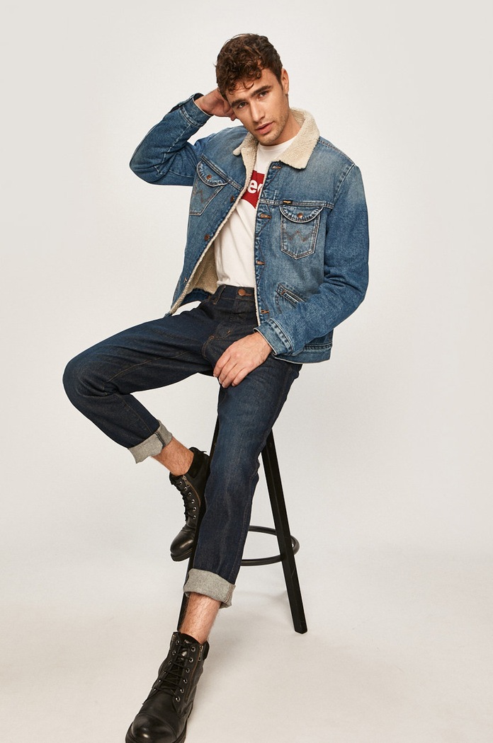 Wrangler geacă din denim albastru W4MSUG10K