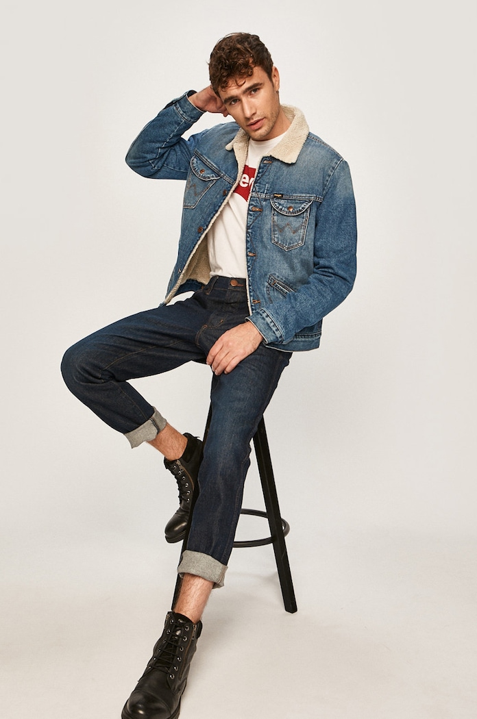 Wrangler geacă din denim albastru W4MSUG10K