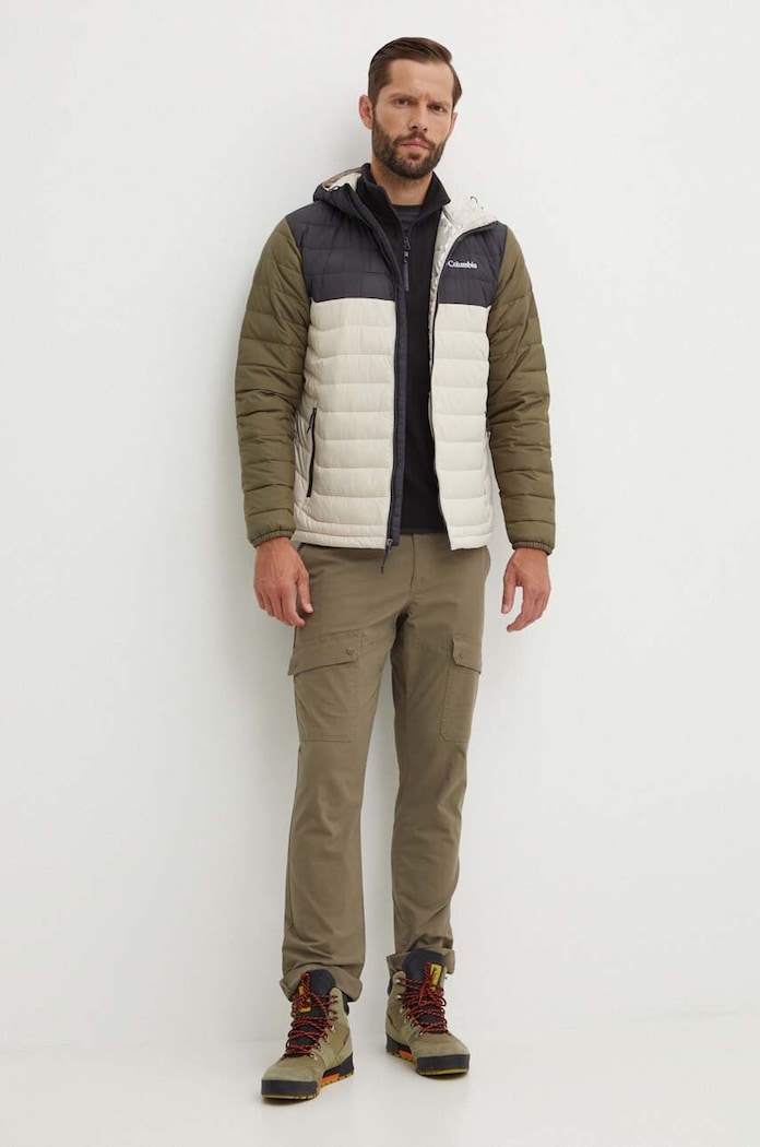 Columbia kurtka sportowa Powder Lite Hooded Jkt 1693931 zielony AW23