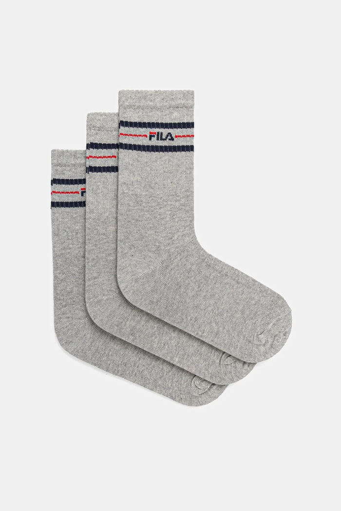 Fila - Ponožky (3-pack) dlhé ponožky sivá F9092.D