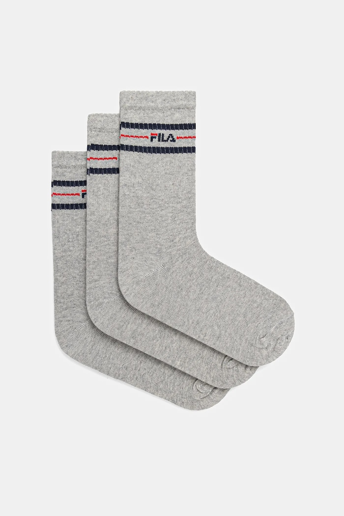 Fila - Ponožky (3-pack) dlhé ponožky sivá F9092.D
