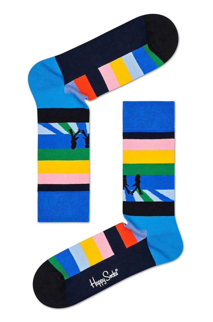 Happy Socks Sosete The Beatles albastru BEA01.6501.M