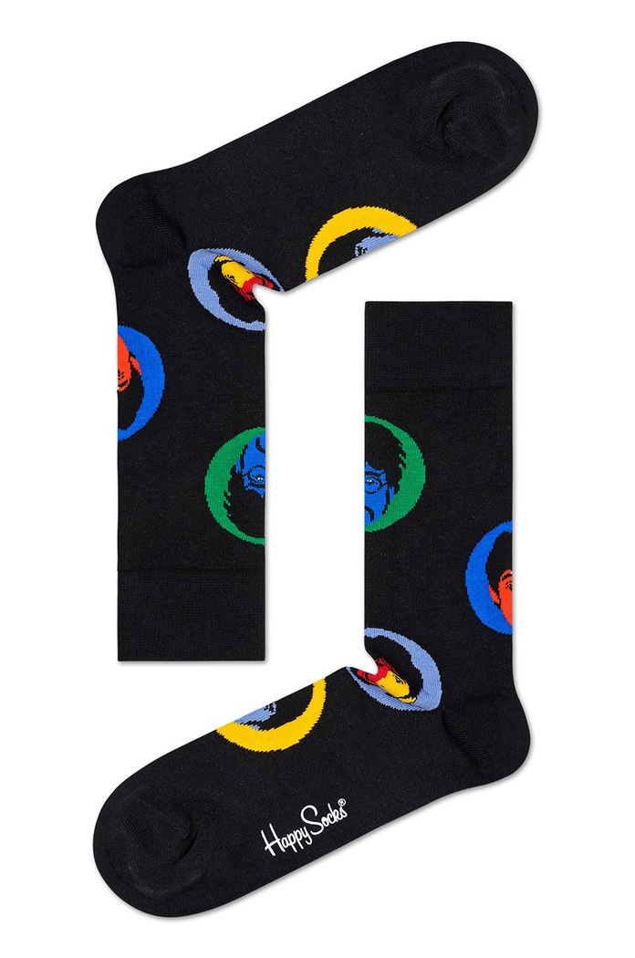 Happy Socks - Чорапи The Beatles черен BEA01.9700.M