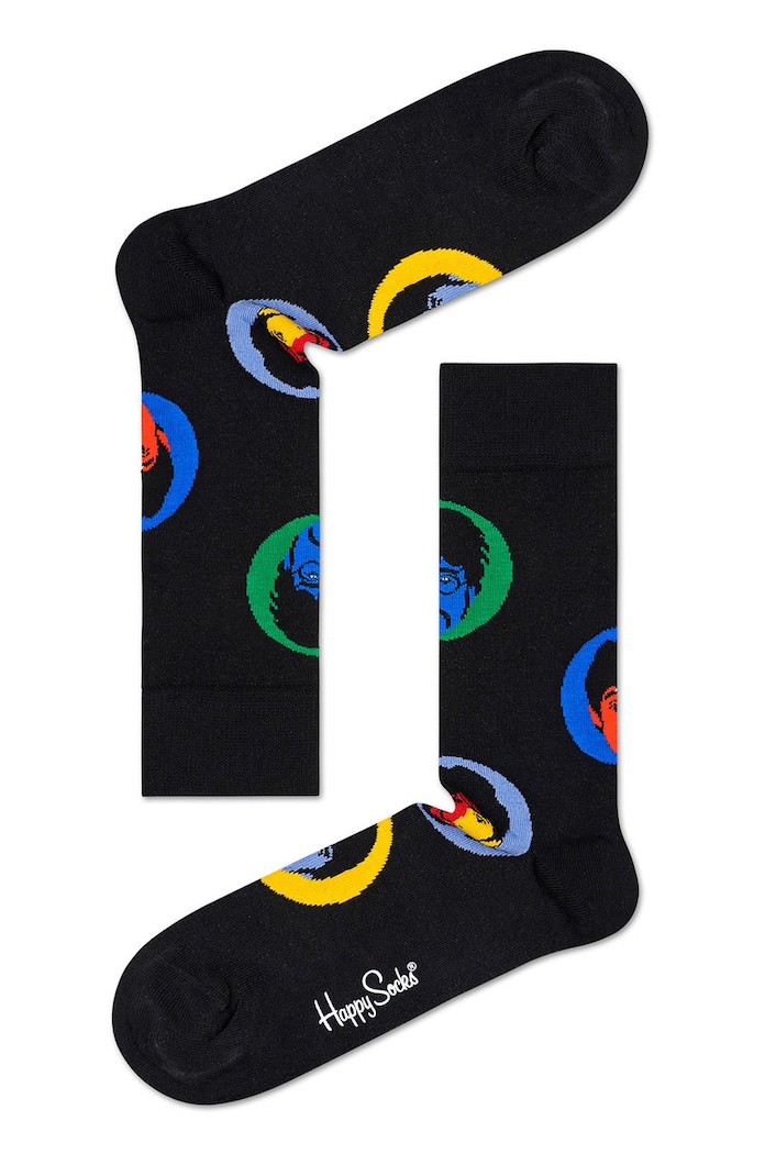 Happy Socks - Чорапи The Beatles черен BEA01.9700.M