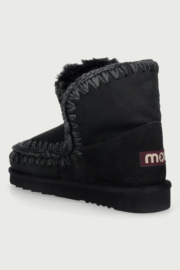 Obutev Mou Snežni čevlji ženski semišasti MU.FW101001A črna